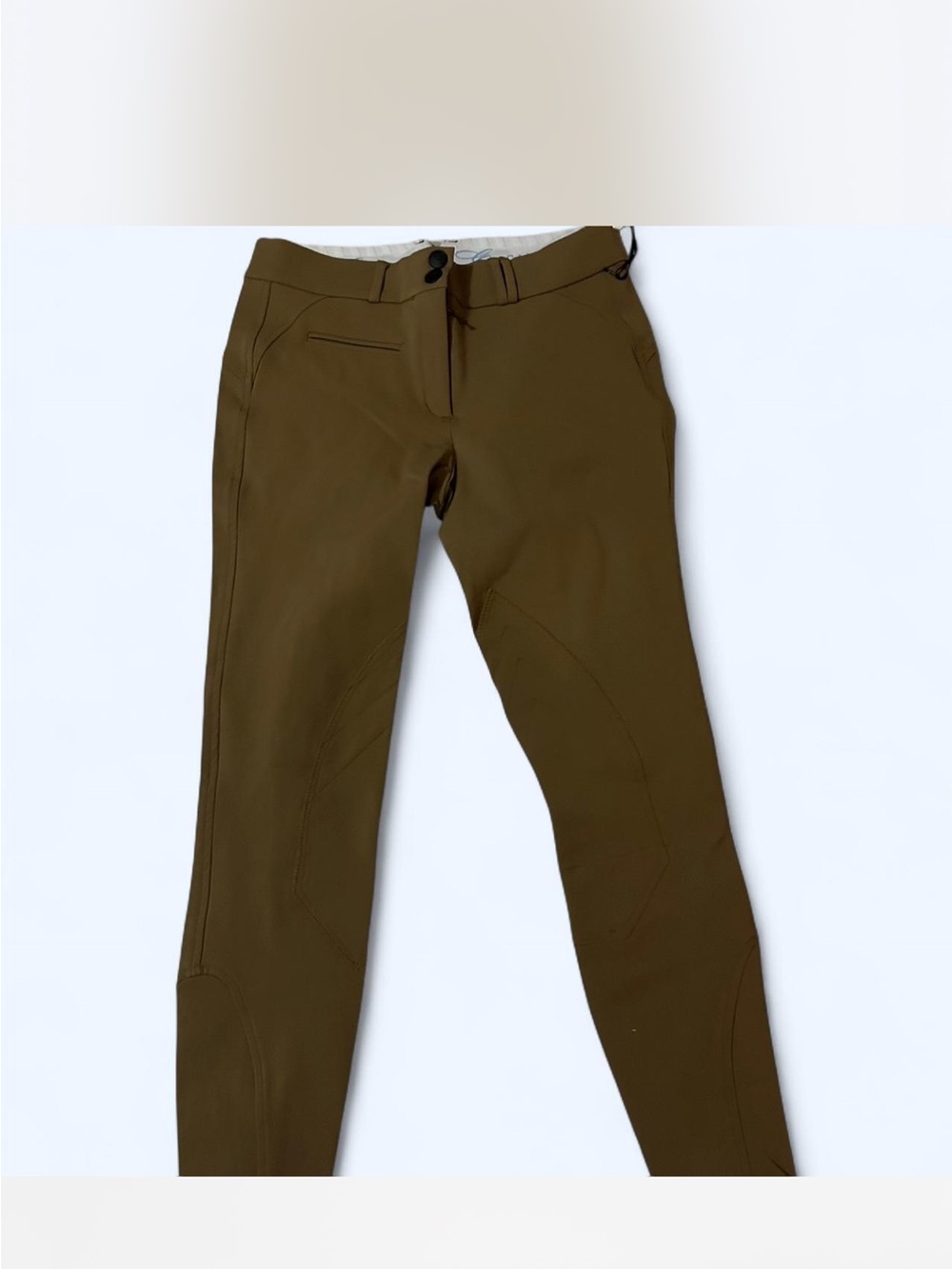 Women's khaki English riding show breeches